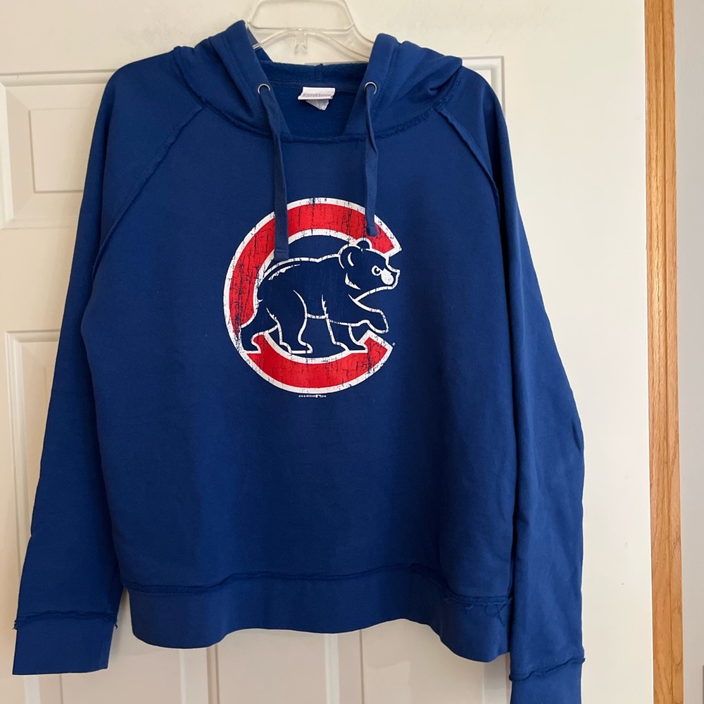 Chicago Cubs blue genuine MLB Merchandise 5th & Ocean pull over hoodie large